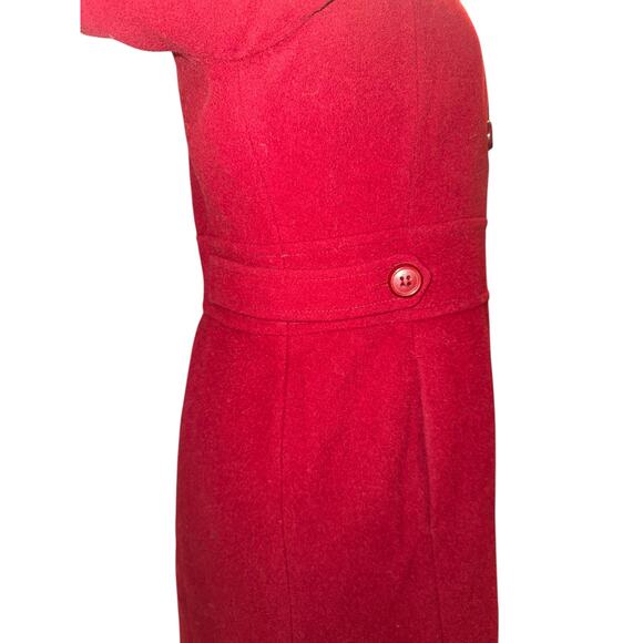 Kenneth Cole Women’s Red Button-Up Wool Coat – Size 12 – EUC - Picture 7 of 9